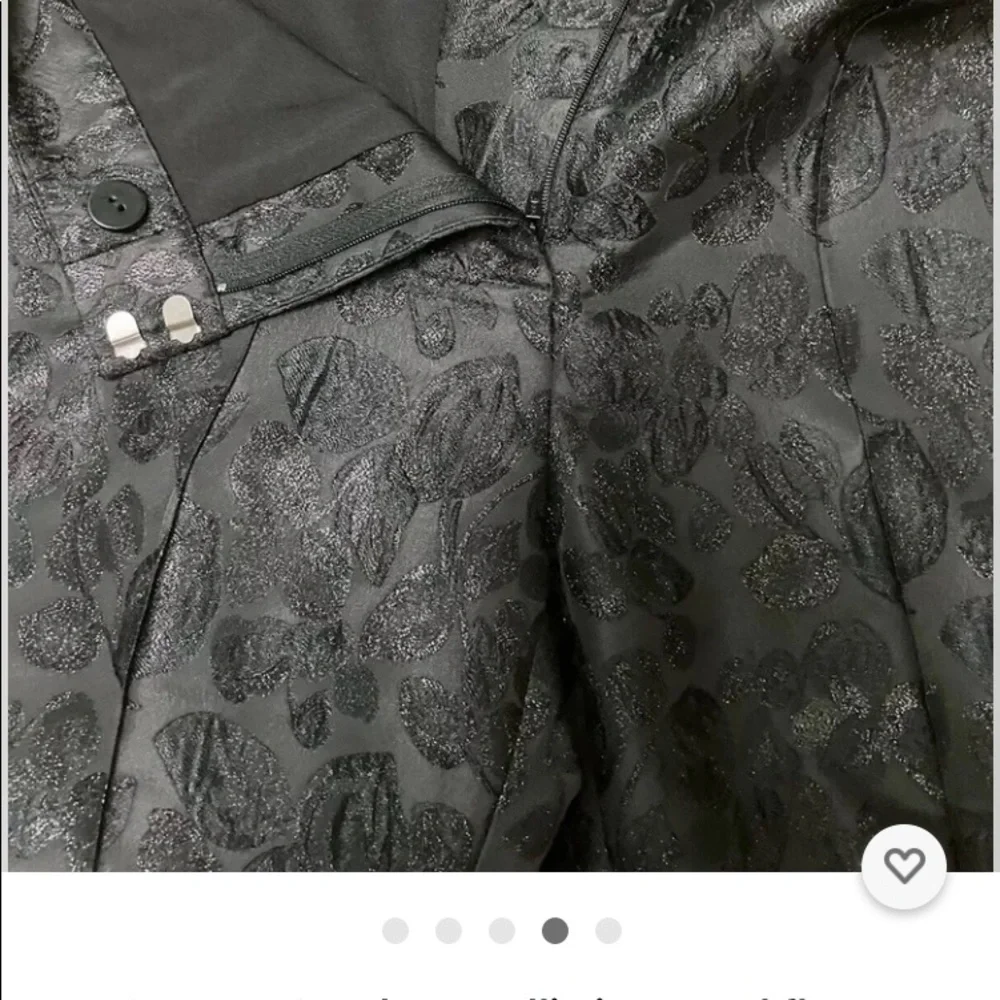 Kate Spade black metallic jacquard flare pant Size 4